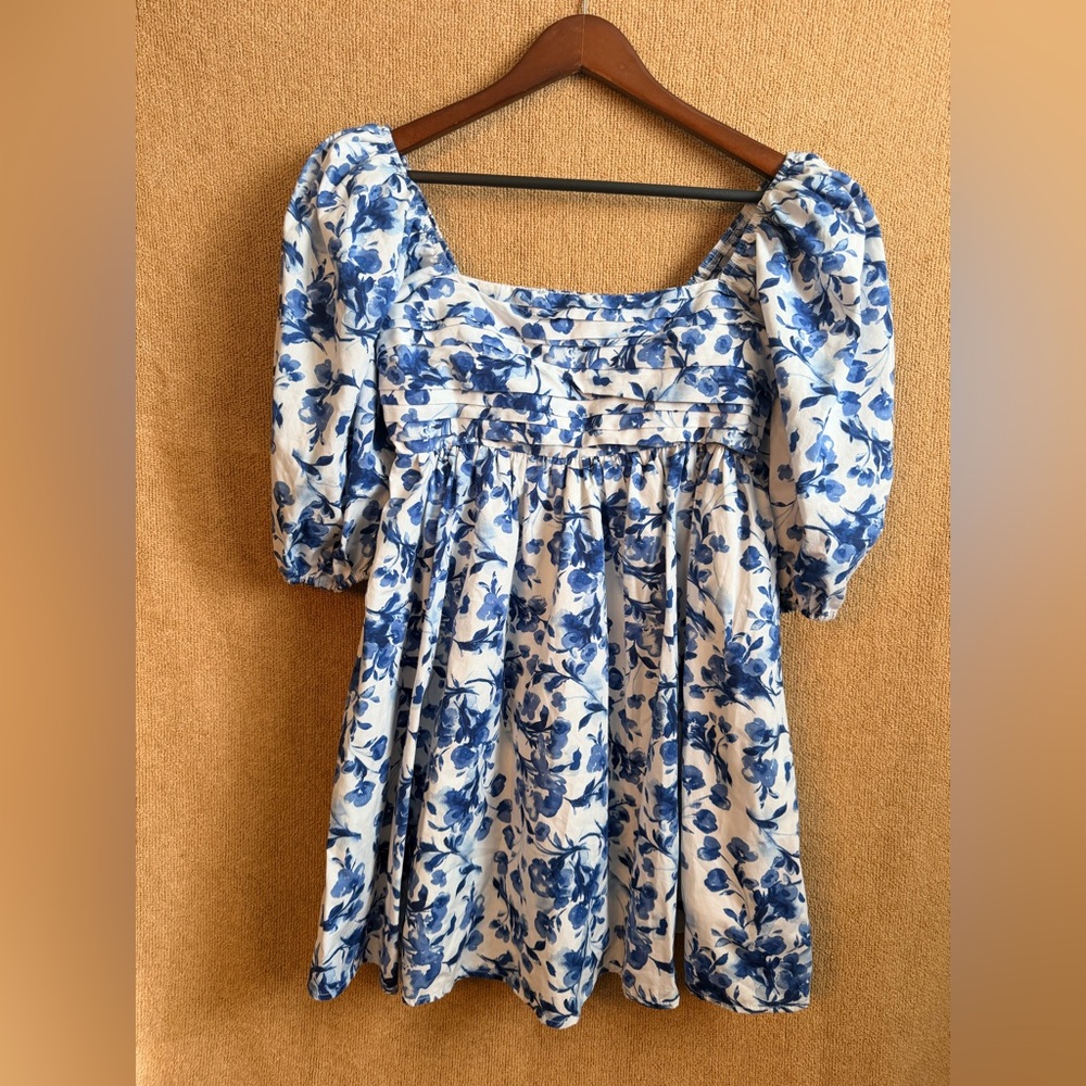 Abercrombie & Fitch Blue and White Floral Mini Dress - Picture 3 of 14